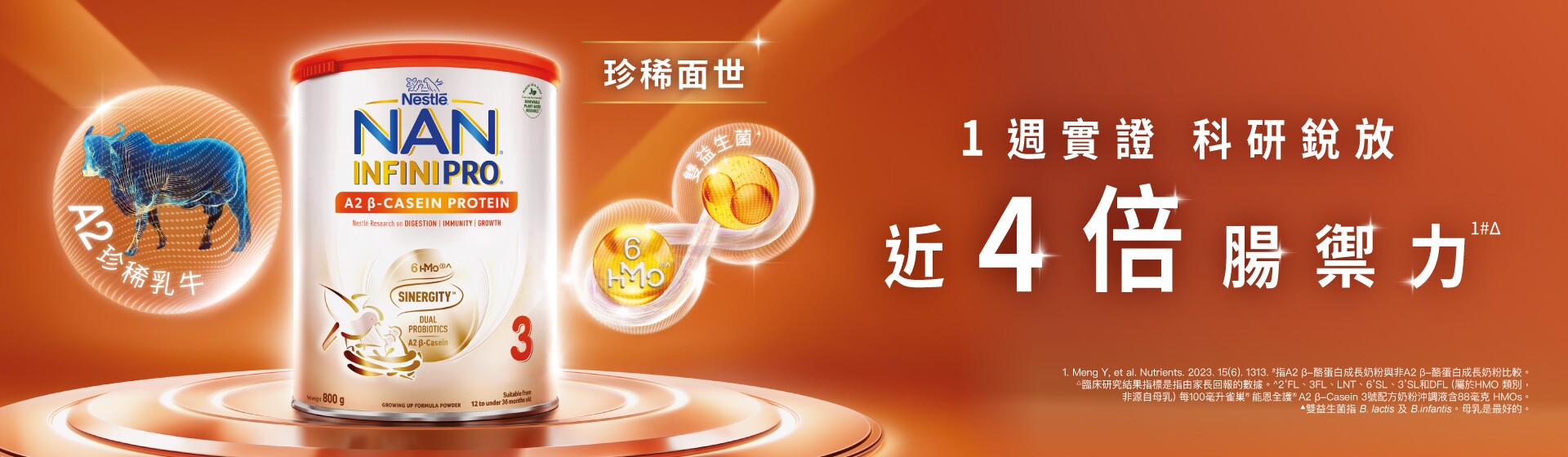 雀巢®能恩全護®INFINIPRO®A2 β-Casein配方系列 | 科研銳放腸禦力